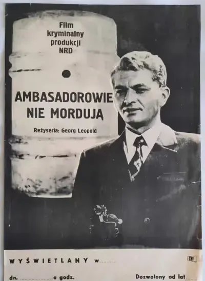 Plakat Filmowy Ambasadorowie Nie Mordują ok. 1970 r. Oryginał Vintage PRL — praca galeriaszafa, Bydgoszcz