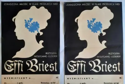 Plakat Filmowy Effi Briest ok. 1970 r. Oryginał Vintage PRL — praca galeriaszafa, Bydgoszcz