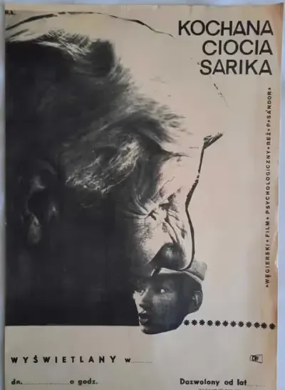 Plakat Filmowy Kochana Ciocia Sarika ok. 1970 r. Oryginał Vintage PRL — praca galeriaszafa, Bydgoszcz