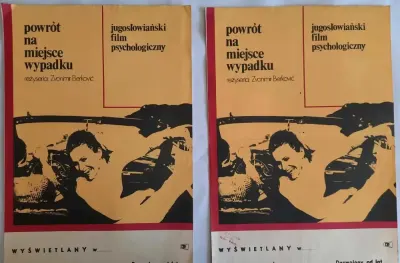 Plakat Filmowy Powrót Na Miejsce Wypadku ok. 1970 r. Oryginał Vintage PRL — praca galeriaszafa, Bydgoszcz