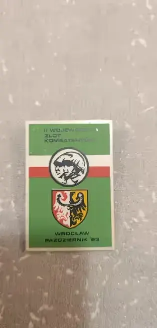 Plakietka pamiątkowa II woj.zlot kombatantów '83 — praca MJ-store rzeczy używane i nowe, Wrocław