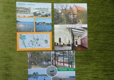 Pocztówki - Mazury 3 sztuki czyste. -wyprzedaż. — praca Wiesław, Łódź