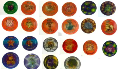Pokemon Tazo 3D seria 1 i 2 zestaw 22 sztuk żetony retro kolekcja z lat 2001 2002 — praca IG88, Wrocław