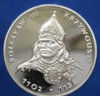 Polska 200 złotych 1982 - Bolesław Krzywousty - srebro - stan menniczy - — praca Janolsk, Łódź