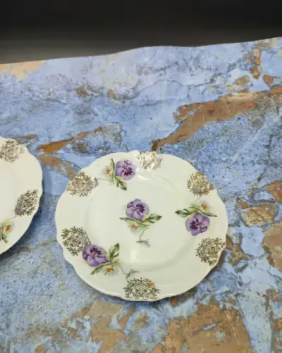 Porcelanowe talerzyki Dekoracyjne - ozdobne  vintage 2876 — praca skarbywyszukane, Łask