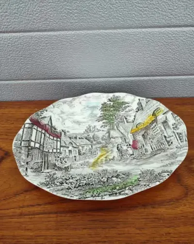 Porcelanowy półmisek - Angielska porcelana - Vintage - design W — praca skarbywyszukane, Łask