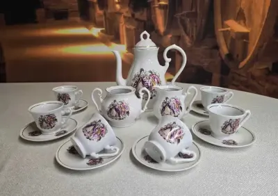 Porcelanowy serwis kawowo-herbaciany firmy Fena Porzellan — praca Marta, Chojnów