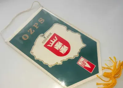 Proporczyk OZPS Siatkówka Gdańsk Herb — praca Proporczyki z PRLu, Łódź