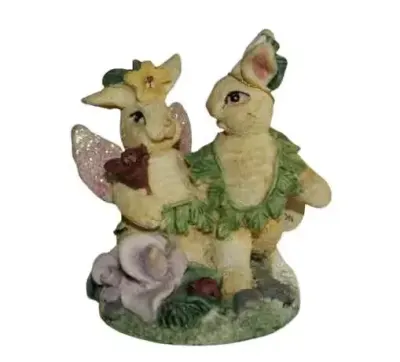 Regency Art ceramiczna kolekcjonerska figurka króliki — praca Aleksandra, Poddębice