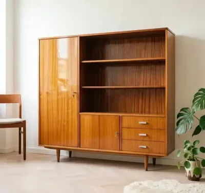 retro regał prl komoda kredens szafa meblościanka vintage mid century modern loft design polski — praca Urszula, Wrocław