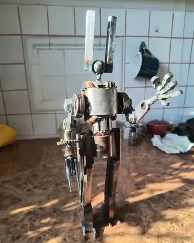 Robot - rzeźba spawana — praca Kamil, Wrocław
