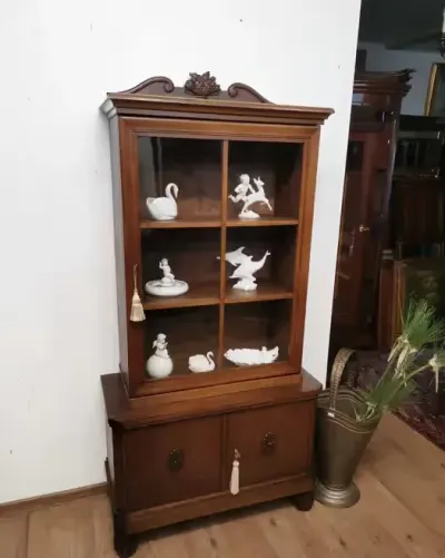 Śliczna dębowa witrynka biblioteczka antyk 654/2024 — praca Jakub, Szczecin