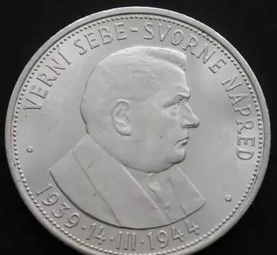Słowacja 50 koron 1944 - ksiądz J. Tiso - srebro — praca Leon, Łódź