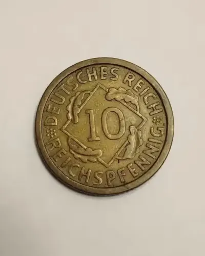 Sprzedam monetę Niemcy 10 reichspfennig 1925r. A  - stan dobry — praca Robert, Bydgoszcz
