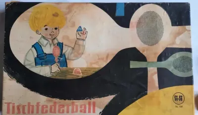 Stara Gra SKOCZKI Badminton Stołowy Stara Zabawka Vintage — praca galeriaszafa, Bydgoszcz