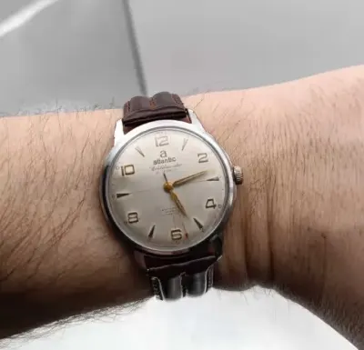Stary zegarek Atlantic Worldmaster Super De Luxe, kolekcja, lata 50/60 — praca jjd, Bydgoszcz