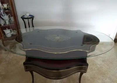 stół antyczny w marketerii boulle  1869rok na sześć osób — praca Jagoda, Warszawa
