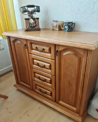 SWARZĘDZ Dębowy komplet mebli  – dąb rustykalny (6 elementów) Ekskluzywny — praca Tomasz, Słupsk