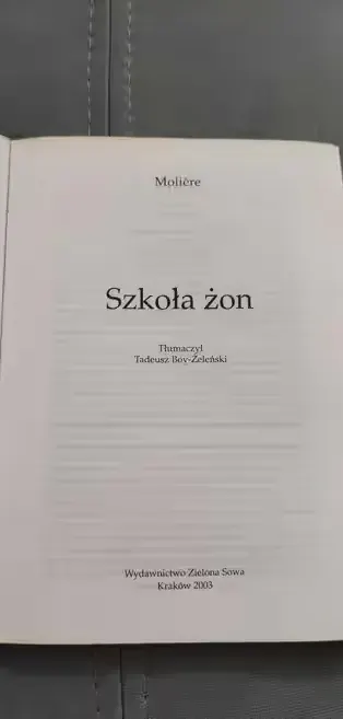 Szkoła Żon. Moliere — praca Piotr, Solec Kujawski