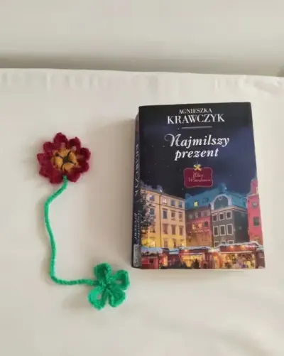 Szydełkowa zakładka do książki koniczyna — praca Ewa, Tomaszów Mazowiecki