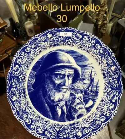 Takerz kolekcjonerski Boch Belgium Delfts na ścianę 34cm 30 — praca Mebello Lumpello, Zleszyn