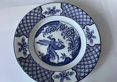 Talerz ceramika niebieski kobalt chiński wzor Wood&soons Juan 26 cm — praca Jolanta, Piła