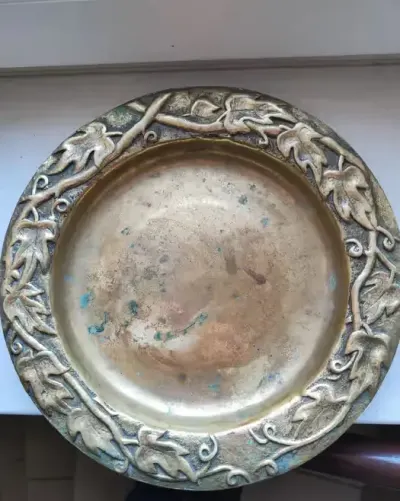 Talerz mosiężny 3kg — praca Marcin, Bolesławiec
