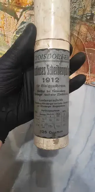Unikat! Opakowanie po prochu Troisdorfer 1912 - Militaria - Antyk — praca daniellew444, Bydgoszcz
