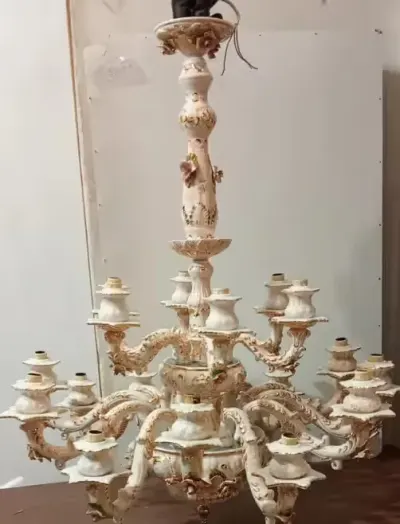 UNIKAT! Żyrandol Capodimonte Ceramiche Cavalli 18-ramienny Bassano — praca Ela, Włocławek