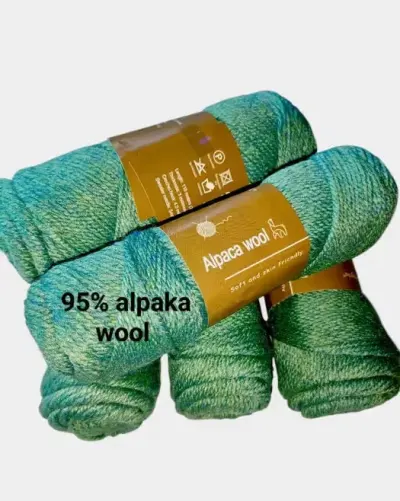 Włóczka przędza wełna alpaka 95% pakiet 600 g = 0,6 kg — praca Maria, Kozy