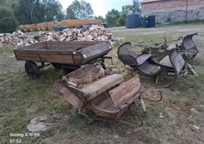 Wóz i sanie do zaprzęgu konnego — praca SSC GZELLA, Osie