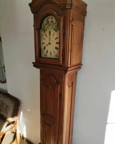 Zegar podłogowy Horloge debout-Longcase  1840/1860 r. Bretania — praca Vintage side, Grzybowo