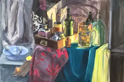Autorski obraz na płótnie 70 × 100 cm | Akryl | Studentka ASP — praca Ania, Wólka Babska