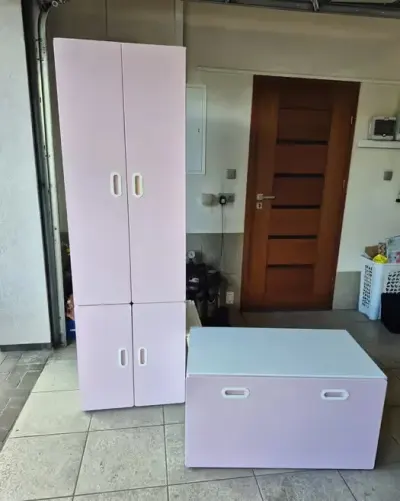 Ikea smastad stuva skrzynia na zabawki szafa różowa — praca Maciej, Rogierówko