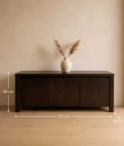 Komoda VINCI niska z litego drewna |Dąb dziki pełny| Olej Choco| The Beds — praca The Beds Outlet, Bydgoszcz