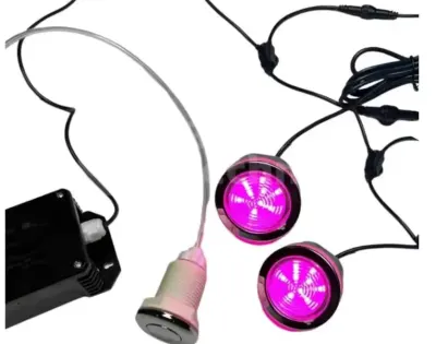 Kompletny zestaw  LAMPKI 2 SZT. DO BALII OGRODOWEJ RGB 7 kolorów | Oświetlenie do Jacuzzi Lampka | Lampa LED do Ruskiej Bani wodoodporne do basenu — praca BaliaTechnic, Mszana Dolna