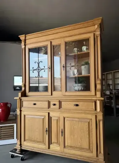 Kredens drewniany debowy rudtykalny retro vintage — praca Happy Home 2.0, Niepołomice