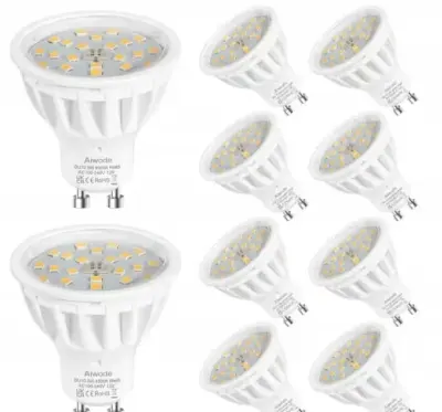 Lampa LED GU10 Aiwode Neutralna 4000K 5W Pakiet 10 sztuk — praca Przemek, Nędzówka