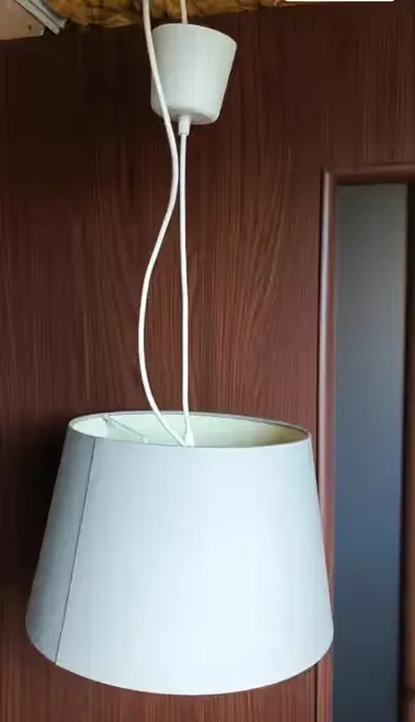 Lampa wisząca szara — praca Maja, Zacharzew