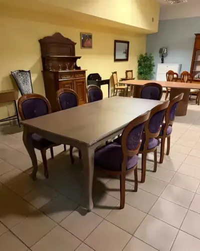 Luksusowy zestaw ludwikowski: stół rozkładany — praca Meble2życie, Kraków