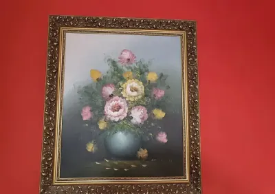 Obraz kwiaty ręcznie malowany — praca Izabela, Kościan