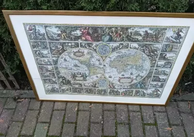 Obraz litografia mapa swiata — praca Henryka, Lublin