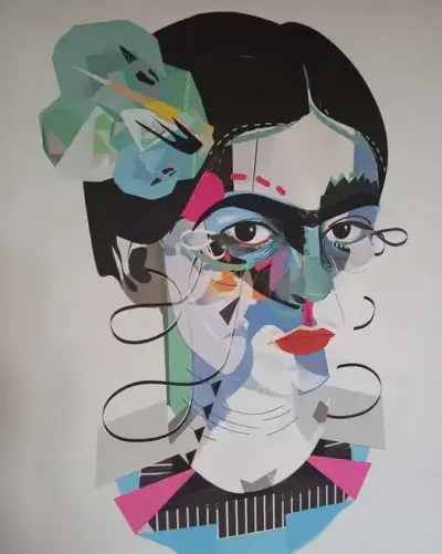 Obraz na płótnie Frida Geo autor: Żaneta Antosik — praca monika, Wrocław