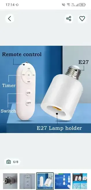 Oprawa żarówka zdalne sterowanie czasowe pilot E27 60W LED — praca Marian Miłły Pann, Kętrzyn