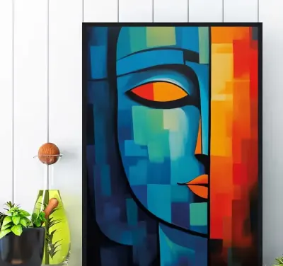 plakat kolorowy w stylu pablo picasso, obraz kolorowy w stylu picasso — praca DRUKARNIA PATRZ, Iława