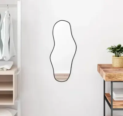 Vidaxl Lustro Ścienne, Czarne, 70X30 Cm — praca gsyART, Warszawa