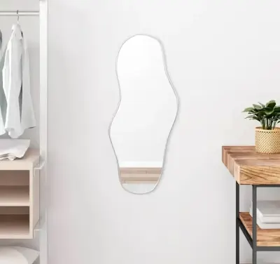 Vidaxl Lustro Ścienne, Srebrne, 80X35 Cm — praca gsyART, Warszawa