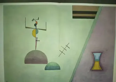 2 Litografie Wassily Kandinsky Derrière le Miroir 154 , Bauhaus de Dessau, 1965 — praca Jacek, Poznań