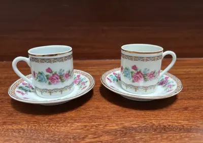 2 małe filiżanki z chińskiej porcelany z okresu PRL — praca małgorzata, Kraków