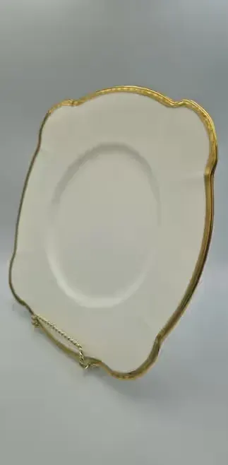 2 talerzyki Minton Golden Heritage – porcelana bone china, Anglia, złocone — praca Kamila, Warszawa
